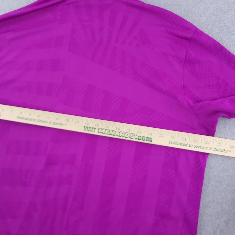 Nike Dri-FIT Polo Shirt Mens 2XL Purple Geometric Golf Performance Wear Top